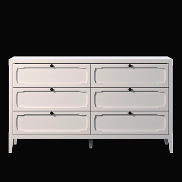 Eugénie 6-Drawer Chest of Drawers 3D model image 1 