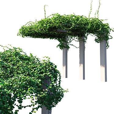  Elegant Vines Wall Decor 3D model image 1 