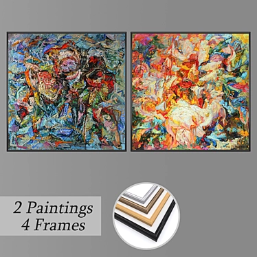 Multiframe Wall Art Set 3D model image 1 