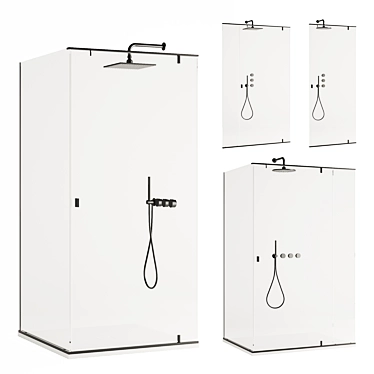 Agape Plan-A Showers + Falper Acquiferolt: Sleek and Stylish Shower Solutions 3D model image 1 