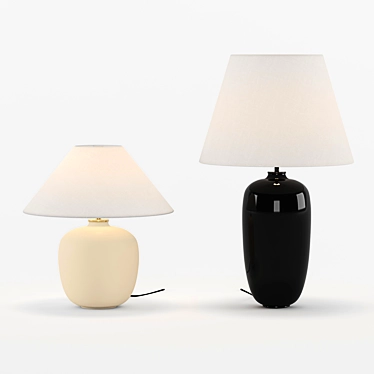 Sleek Torso Table Lamp 3D model image 1 
