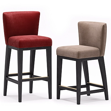 Elegant Grayson Bar Stool - Height & Style 3D model image 1 