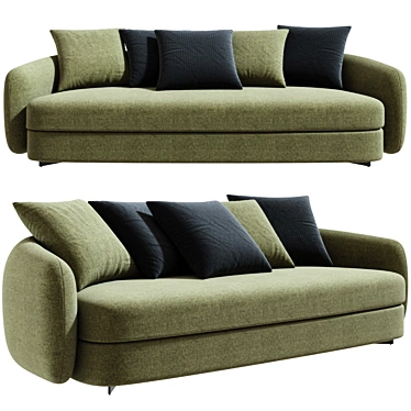 Elegant Saint-Germain Sofa: Exquisite Design 3D model image 1 