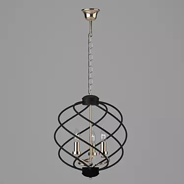 Eurosvet Sorrel Black Chandelier 3D model image 1 