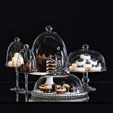 Deluxe Cake Stand & Cover 3D model image 1 