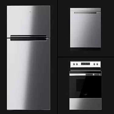 Whirpool - Wfe505 W0 Js Cooker, Wrt518 Szfm Refrigerator and Wdta50 Sahz Dishwasher.