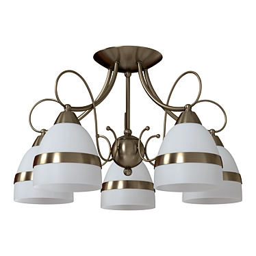 Bronze Classic Ceiling Chandelier 3D model image 1 