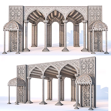 Arabic-style Amphitheater Facade 3D model image 1 