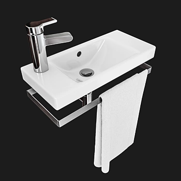 Elegant Compact Sink: Jacob Delafon Odeon 3D model image 1 