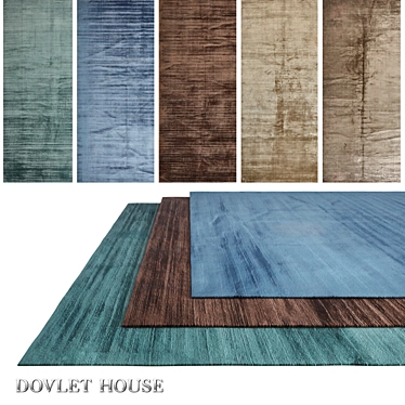 DOVLET HOUSE Carpets - 5-Piece Set (Part 563) 3D model image 1 