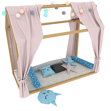 Children's Dream Bed House 3D model image 1 