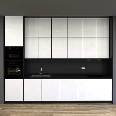 Modular Kitchen Design Set 3D model image 1 