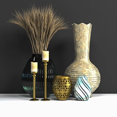 Elegant Decor Set 3D model image 1 