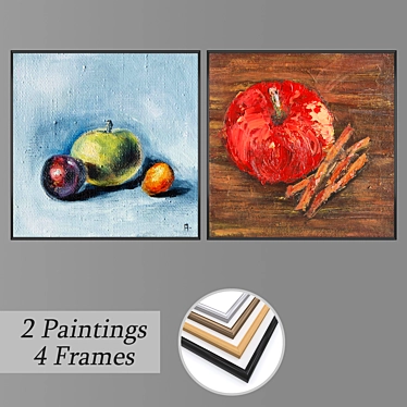 Modern Wall Art Set - No. 2474 3D model image 1 