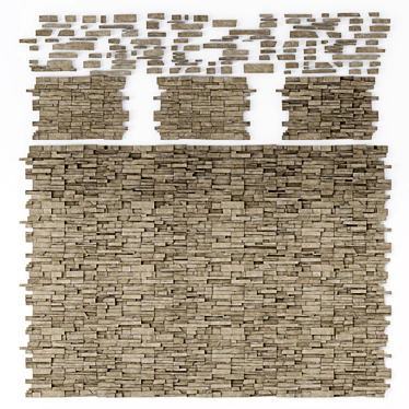 Desert Clincer Brick Wall 3D model image 1 