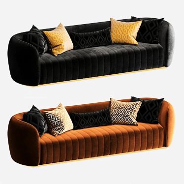 Elegant Modern Eichholtz Sofa 3D model image 1 