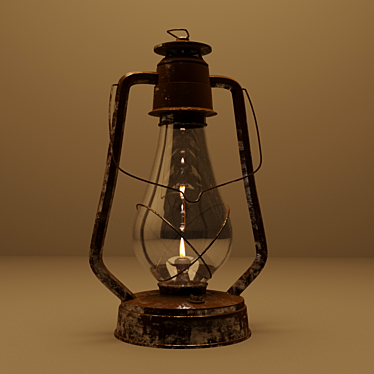 Stylish Triangle Lantern: Library with Materials and Textures 3D model image 1 