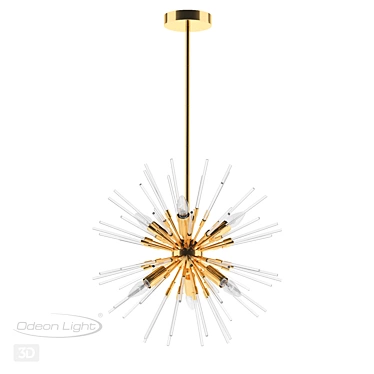 Gold Kadrilia Chandelier - Odeon Light 4849/6 3D model image 1 