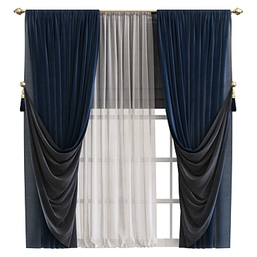 Revamped 3D Curtain 3D model image 1 