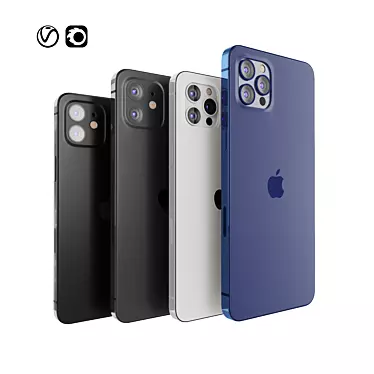 iPhone 12 Collection: Ultimate Realistic 3D Models 3D model image 1 
