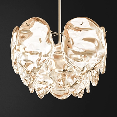 Elegant Kalmar Glass Pendant 3D model image 1 