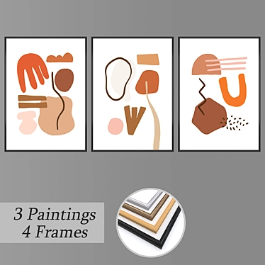 Versatile Set of Wall Paintings 3D model image 1 