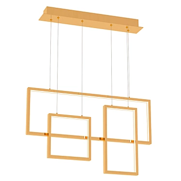 Modern Gold Pendant Light 3D model image 1 