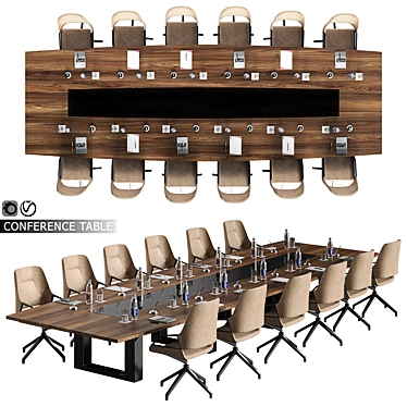 Modern Conference Table 2015 3D model image 1 