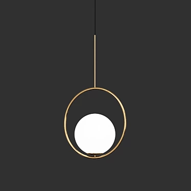 Gold Bubble Pendant Chandelier 3D model image 1 