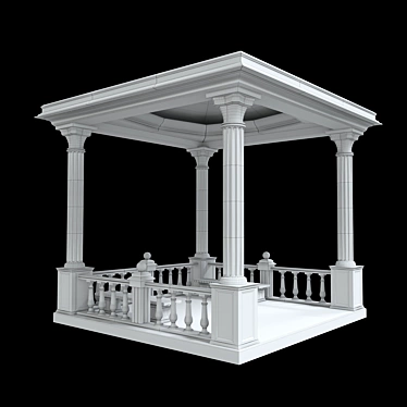Luxury Alcove Gazebo: High-Quality Model, Various File Formats 3D model image 1 