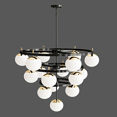 Alluria 16-Light Weathered Black Chandelier 3D model image 1 