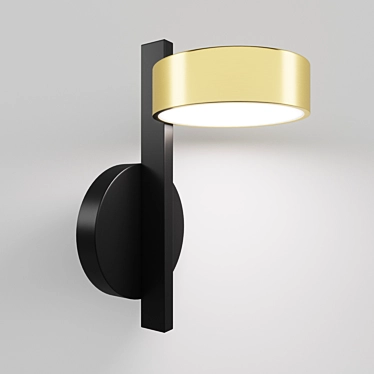 Elegant Bronze Wall Sconce 3D model image 1 