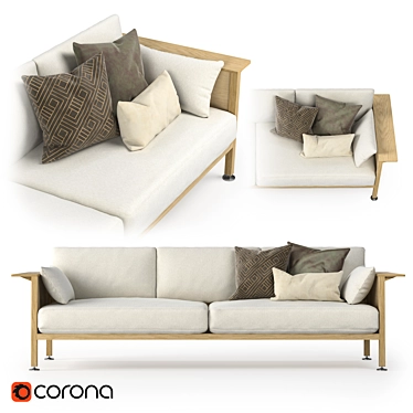 Erik Jorgensen EJ 560 Casework Sofa: Elegant and Contemporary Design 3D model image 1 