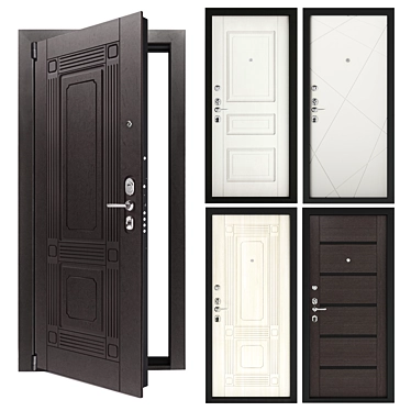 Modern Steel Apartment Door: Sigma GRAND 3D model image 1 