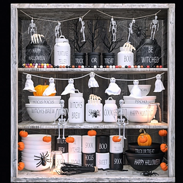 Spooky Halloween Decor Set 3D model image 1 