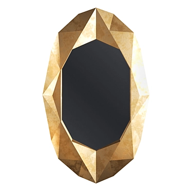 Gilded Gold Leaf Mirror 3D model image 1 