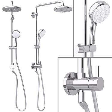 Grohe Retrofit System 210: Ultimate Shower Upgrade 3D model image 1 