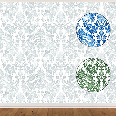 Seamless Wallpaper Set - 3 Colors 3D model image 1 