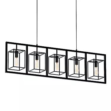 Industrial Cube Ceiling Light Winston 3D model image 1 