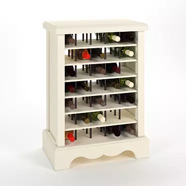 Provencal Wine Storage Cabinet 3D model image 1 