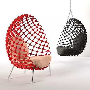 Dragnet Cocoon Lounge Chair 3D model image 1 