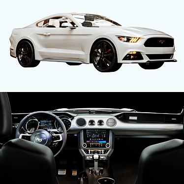 Ford Mustang GT Premium HQ Interior 3D model image 1 