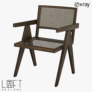 Modern Wooden Chair 36142 Model 3D model image 1 
