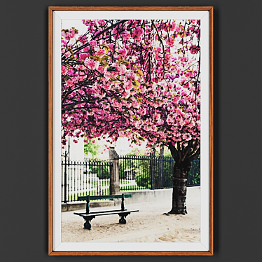 Classic Wooden Frame Painting 3D model image 1 
