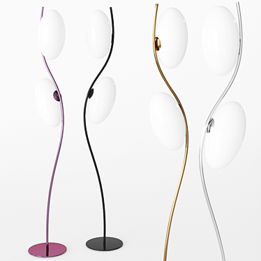 Ethereal Elegance: Vallons Obscurs Floor Lamp 3D model image 1 