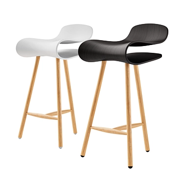 BCN Stool: Stylish Designer Bar Stool 3D model image 1 