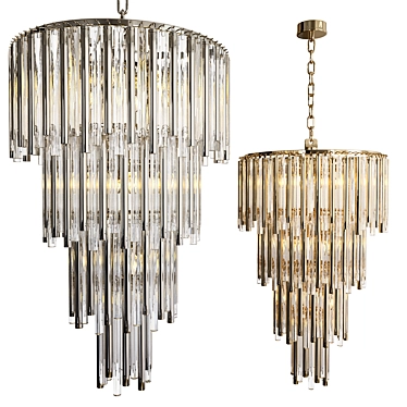 Elegant Gigi L Chandelier: 22.44" dia x 34.65" H 3D model image 1 