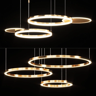 Versatile LED Ring Light Combinations 3D model image 1 