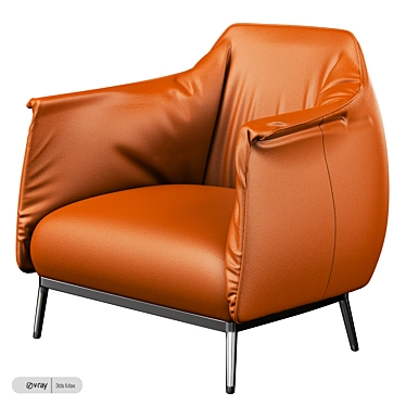 Luxurious Archibald Armchair: Sophisticated Comfort 3D model image 1 