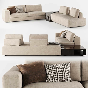 DitreItalia Urban 2.0: Versatile & Elegant Sofa 3D model image 1 